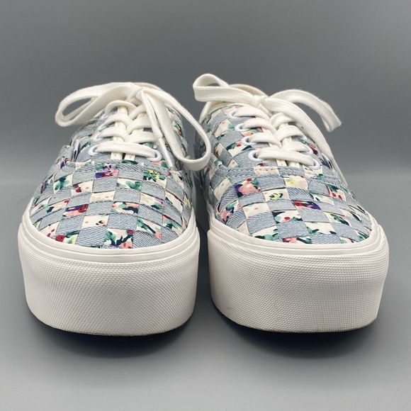 EUC Vans Authentic Stac Platform Lace-up Sneaker is Multi Floral, Size 7.5 - Picture 6 of 10